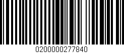 Código de barras (EAN, GTIN, SKU, ISBN): '0200000277840'
