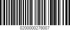 Código de barras (EAN, GTIN, SKU, ISBN): '0200000278007'
