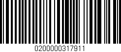 Código de barras (EAN, GTIN, SKU, ISBN): '0200000317911'