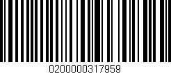 Código de barras (EAN, GTIN, SKU, ISBN): '0200000317959'