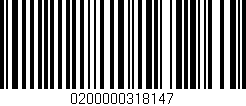 Código de barras (EAN, GTIN, SKU, ISBN): '0200000318147'