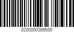 Código de barras (EAN, GTIN, SKU, ISBN): '0200000389550'