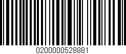 Código de barras (EAN, GTIN, SKU, ISBN): '0200000528881'