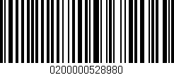 Código de barras (EAN, GTIN, SKU, ISBN): '0200000528980'