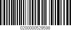 Código de barras (EAN, GTIN, SKU, ISBN): '0200000529598'