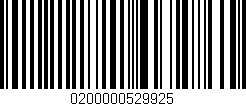 Código de barras (EAN, GTIN, SKU, ISBN): '0200000529925'