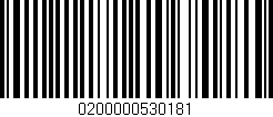 Código de barras (EAN, GTIN, SKU, ISBN): '0200000530181'