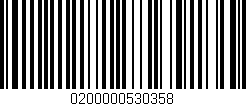 Código de barras (EAN, GTIN, SKU, ISBN): '0200000530358'