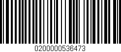 Código de barras (EAN, GTIN, SKU, ISBN): '0200000536473'