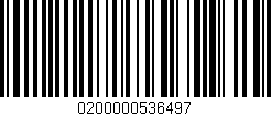 Código de barras (EAN, GTIN, SKU, ISBN): '0200000536497'