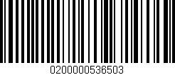 Código de barras (EAN, GTIN, SKU, ISBN): '0200000536503'
