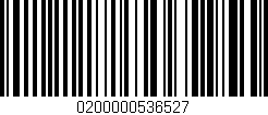 Código de barras (EAN, GTIN, SKU, ISBN): '0200000536527'