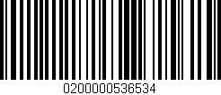 Código de barras (EAN, GTIN, SKU, ISBN): '0200000536534'