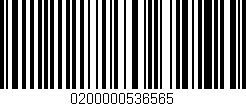 Código de barras (EAN, GTIN, SKU, ISBN): '0200000536565'