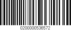 Código de barras (EAN, GTIN, SKU, ISBN): '0200000536572'