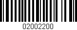 Código de barras (EAN, GTIN, SKU, ISBN): '02002200'