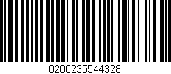 Código de barras (EAN, GTIN, SKU, ISBN): '0200235544328'