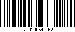 Código de barras (EAN, GTIN, SKU, ISBN): '0200239544362'