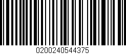 Código de barras (EAN, GTIN, SKU, ISBN): '0200240544375'