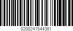 Código de barras (EAN, GTIN, SKU, ISBN): '0200241544381'