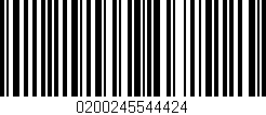 Código de barras (EAN, GTIN, SKU, ISBN): '0200245544424'