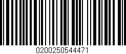 Código de barras (EAN, GTIN, SKU, ISBN): '0200250544471'