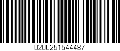 Código de barras (EAN, GTIN, SKU, ISBN): '0200251544487'