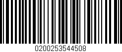 Código de barras (EAN, GTIN, SKU, ISBN): '0200253544508'