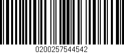Código de barras (EAN, GTIN, SKU, ISBN): '0200257544542'