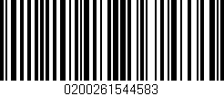 Código de barras (EAN, GTIN, SKU, ISBN): '0200261544583'