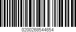 Código de barras (EAN, GTIN, SKU, ISBN): '0200268544654'