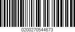 Código de barras (EAN, GTIN, SKU, ISBN): '0200270544673'