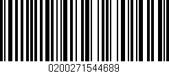 Código de barras (EAN, GTIN, SKU, ISBN): '0200271544689'