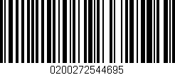 Código de barras (EAN, GTIN, SKU, ISBN): '0200272544695'