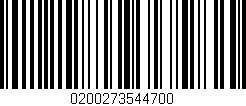 Código de barras (EAN, GTIN, SKU, ISBN): '0200273544700'