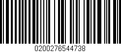 Código de barras (EAN, GTIN, SKU, ISBN): '0200276544738'
