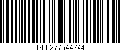 Código de barras (EAN, GTIN, SKU, ISBN): '0200277544744'