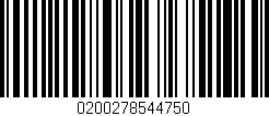 Código de barras (EAN, GTIN, SKU, ISBN): '0200278544750'