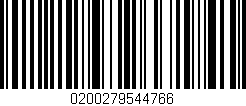 Código de barras (EAN, GTIN, SKU, ISBN): '0200279544766'