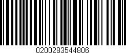Código de barras (EAN, GTIN, SKU, ISBN): '0200283544806'