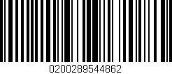 Código de barras (EAN, GTIN, SKU, ISBN): '0200289544862'