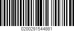 Código de barras (EAN, GTIN, SKU, ISBN): '0200291544881'