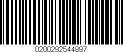 Código de barras (EAN, GTIN, SKU, ISBN): '0200292544897'
