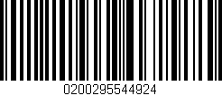 Código de barras (EAN, GTIN, SKU, ISBN): '0200295544924'