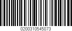 Código de barras (EAN, GTIN, SKU, ISBN): '0200310545073'