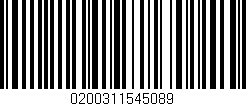 Código de barras (EAN, GTIN, SKU, ISBN): '0200311545089'