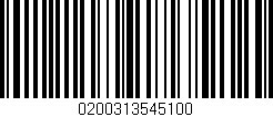 Código de barras (EAN, GTIN, SKU, ISBN): '0200313545100'