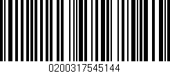 Código de barras (EAN, GTIN, SKU, ISBN): '0200317545144'