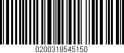 Código de barras (EAN, GTIN, SKU, ISBN): '0200318545150'