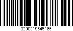 Código de barras (EAN, GTIN, SKU, ISBN): '0200319545166'